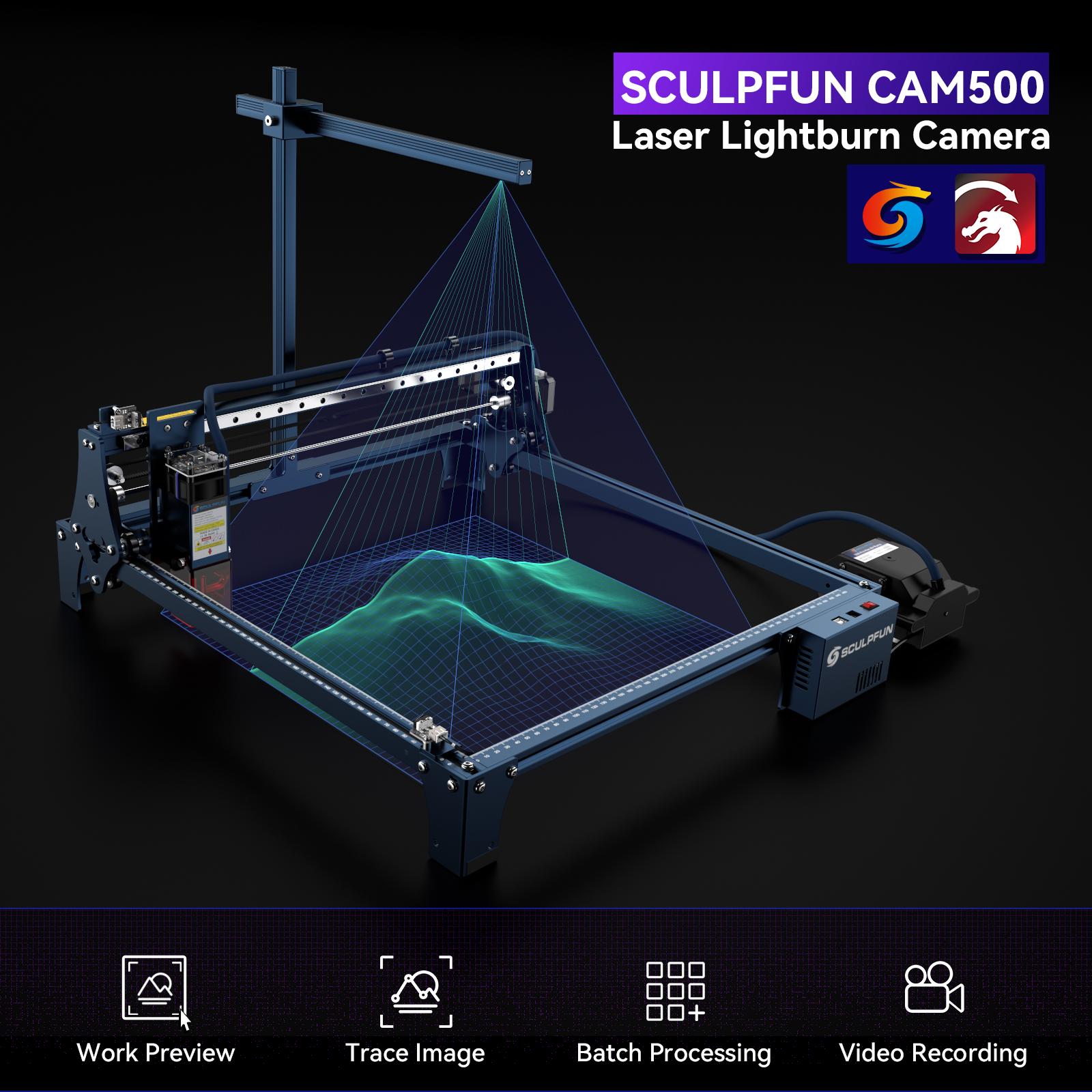 

SCULPFUN CAM500 Camera 5MP 120 degrees Wide-angle Lens with 400*400mm Working Area Suitable for Sculpfun S6CelsiusS6 proCelsiusS9CelsiusS10Cels