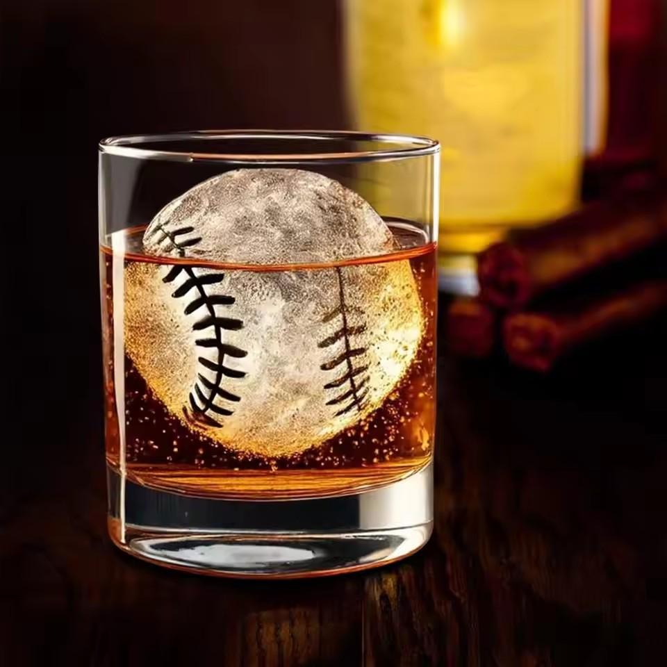 Ny Basebollformad Iskubform Silikonform Kökspryl för Att Skapa Perfekta Sfäriska Iskuber