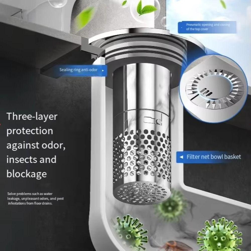 Detachable Design Drain Filter 304 Stainless Steel Hair Catcher New Model Floor Drain  Shower Sink