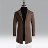 Mittellanger und langer Trenchcoat für Herren, Herbst- und Winterwollmantel für Herren, Übergröße, Freizeitmantel für Herren, Wollmantel für Herren