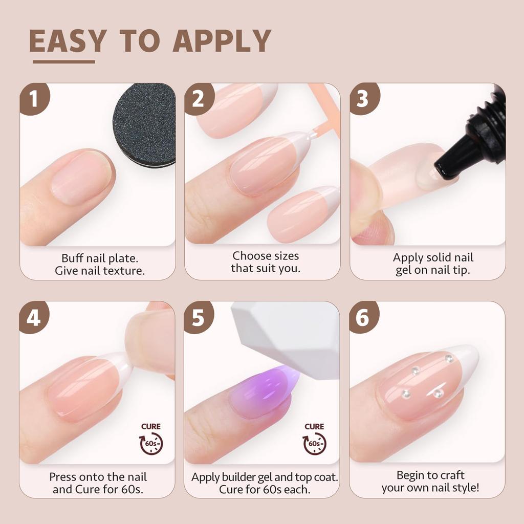 Nailart mit French-Trägernägeln, spurloses Tragen von Nägeln, entfernbare Nailart mit French-Trägernägeln, falsche Nagelaufkleber