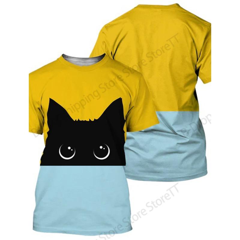 2026 New Lovely Kitten Cat 3D Print T-shirt Men Women Fashion Animal Sport Tops