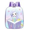 Elsa 3d Cartoon Hard Shell Double Shoulder Backpack Unicorn Schoolbag Waterproof