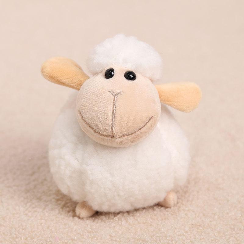 Soft Fluffy Sheep Plush Pendant Adorable Look Gentle Touch Great Bag Decor Gift For Kids And Friends