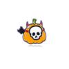 Popular Series Brooch Pumpkin Skull Ghost Alloy Oil Drip Metal Cartoon Punk Horror Badge