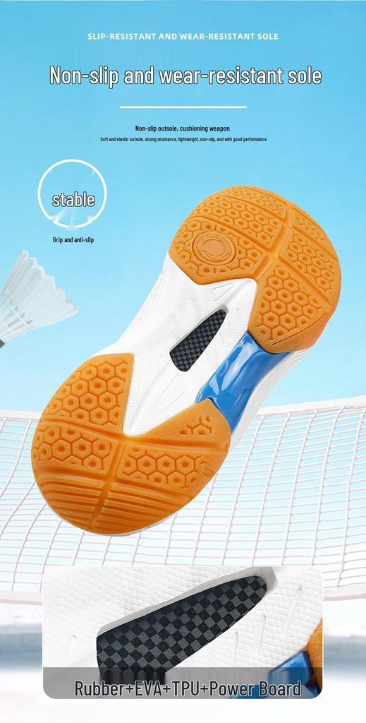2025 Kids' Badminton Shoes for Boys & Girls – Competition Ready, Rotating Buckle, Double Mesh, Breathable Design