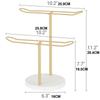 T-shaped Earrings Ring Necklace Watch Jewelry Shelf Women Hair Hoop Stand With Wooden Base Counter Pendant Organizer