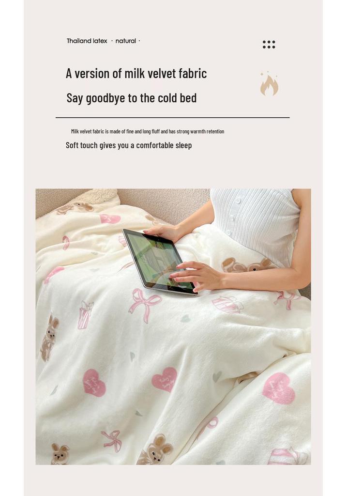 Cozy Plus Velvet Blanket: Thickened Lambswool Nap and Multi-functional Cover for Autumn and Winter