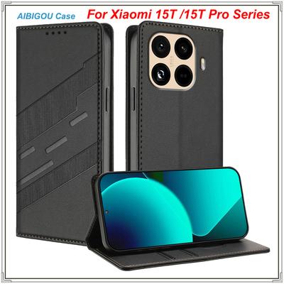 Luxus Bőr Tok Xiaomi Mi 15T PRO-hoz Retro Bőr Pénztárca Könyv Flip Mágneses Automatikus Záródás Teljes Fedés Xiaomi Mi 15T Telefon Táskákhoz