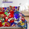 Super Mario Adventure Set Threepiece Set 1 Duvet Cover 2 Pillowcase Without Core Christmas Birthday Gift Soft And Comfortable Bedding Set