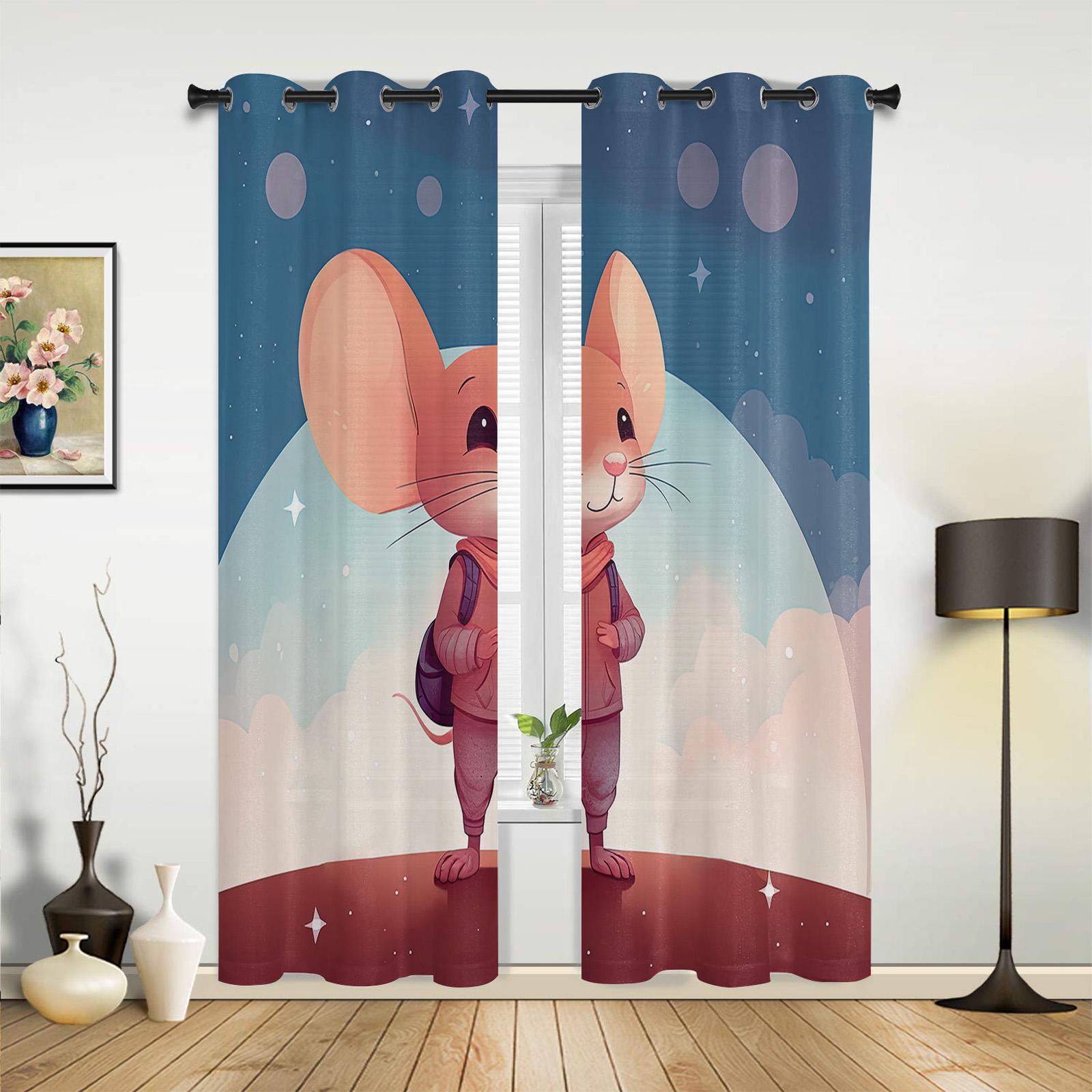 Мультфильм милая мышь звезда шторы для спальни гостиной оконные шторы жалюзи кухня — фото 3