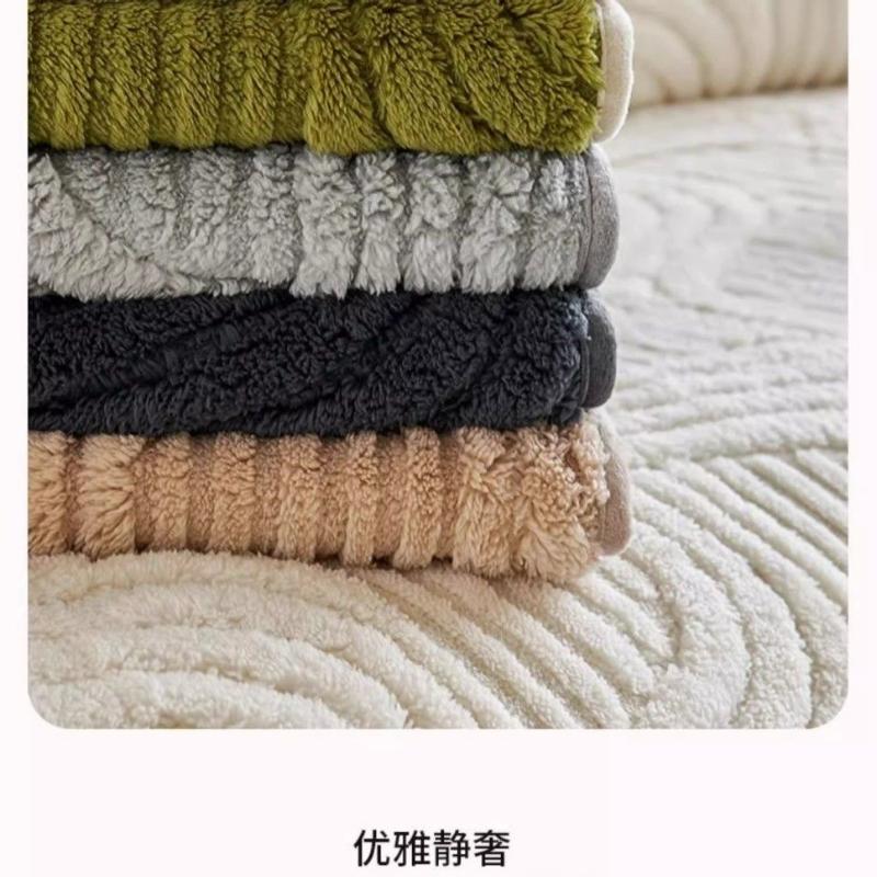 Winter Fluffy Short Plush Sofa Cushion Cover New Modern Simple Style Sofa Protector Pad for Cozy Home