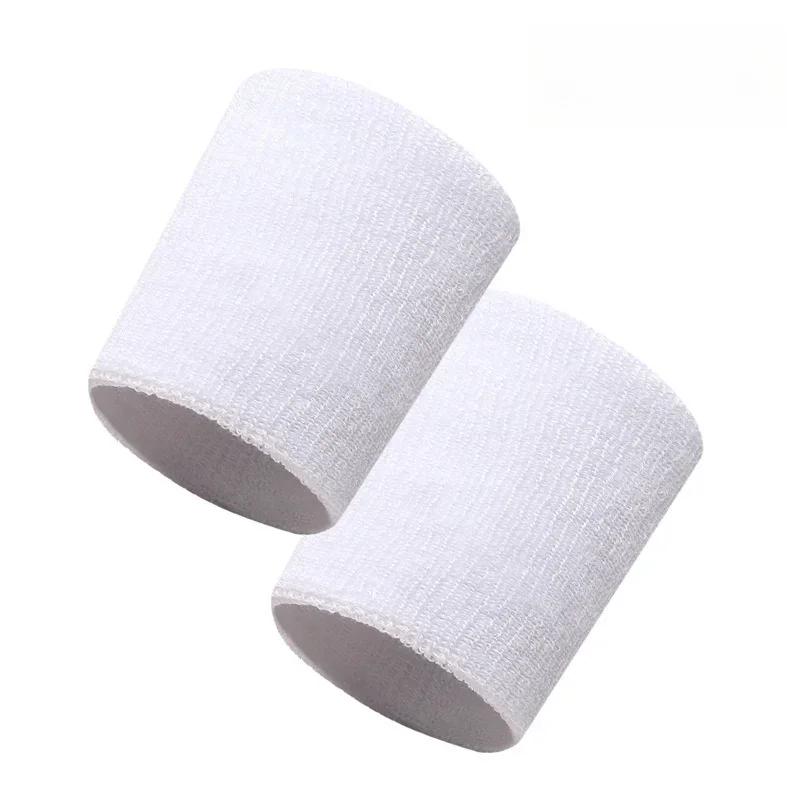 

Cotton Fitness Run Sweatband Gym Wristband Sport Bracers Sweat Towel Wrist Support Band Cuff Tennis Wrist Guard Protector Strap 8CMX8CM