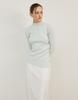 GIEMAR Mock Neck Unbalance Cut Knit Skyblue Mock Neck Unbalanced Cut Knit Sky Blue