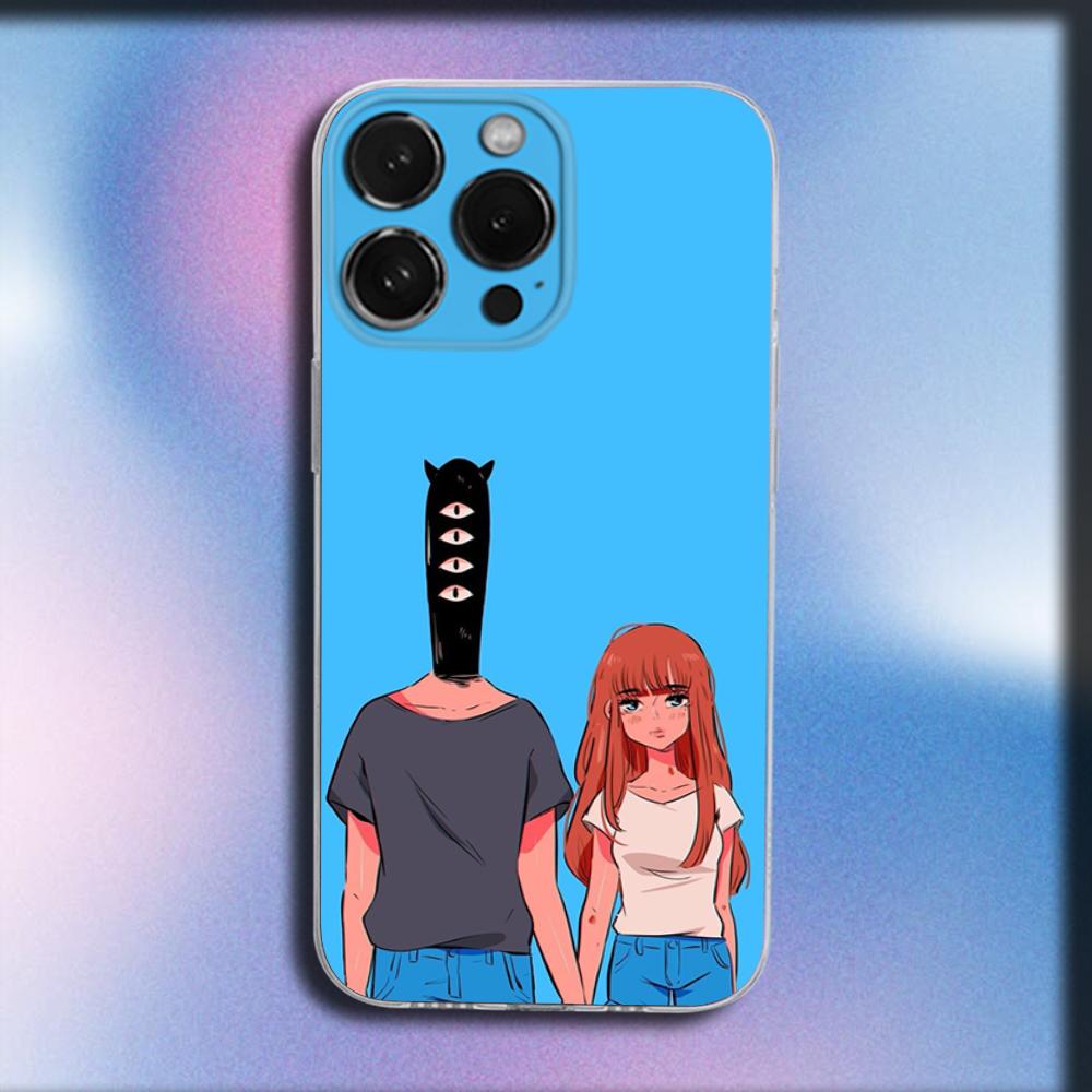 Goodnight P-Punpun Phone Case For iPhone 16,15,14,13,12,11 Plus,Pro,Max,XR,XS,X,Plus,SE,Mini Transparent Soft Cover