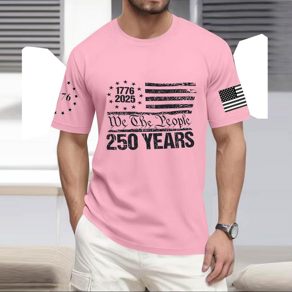 Men's Casual Round Neck Lightweight Short-Sleeve Top