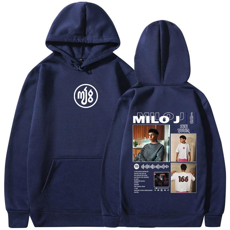 Rapper Milo J 166 Album Tour Merch Hoodies Men Women Clothing Hooded Sweatshirts Harajuku Hip Hop Oversized Pullovers Streetwear