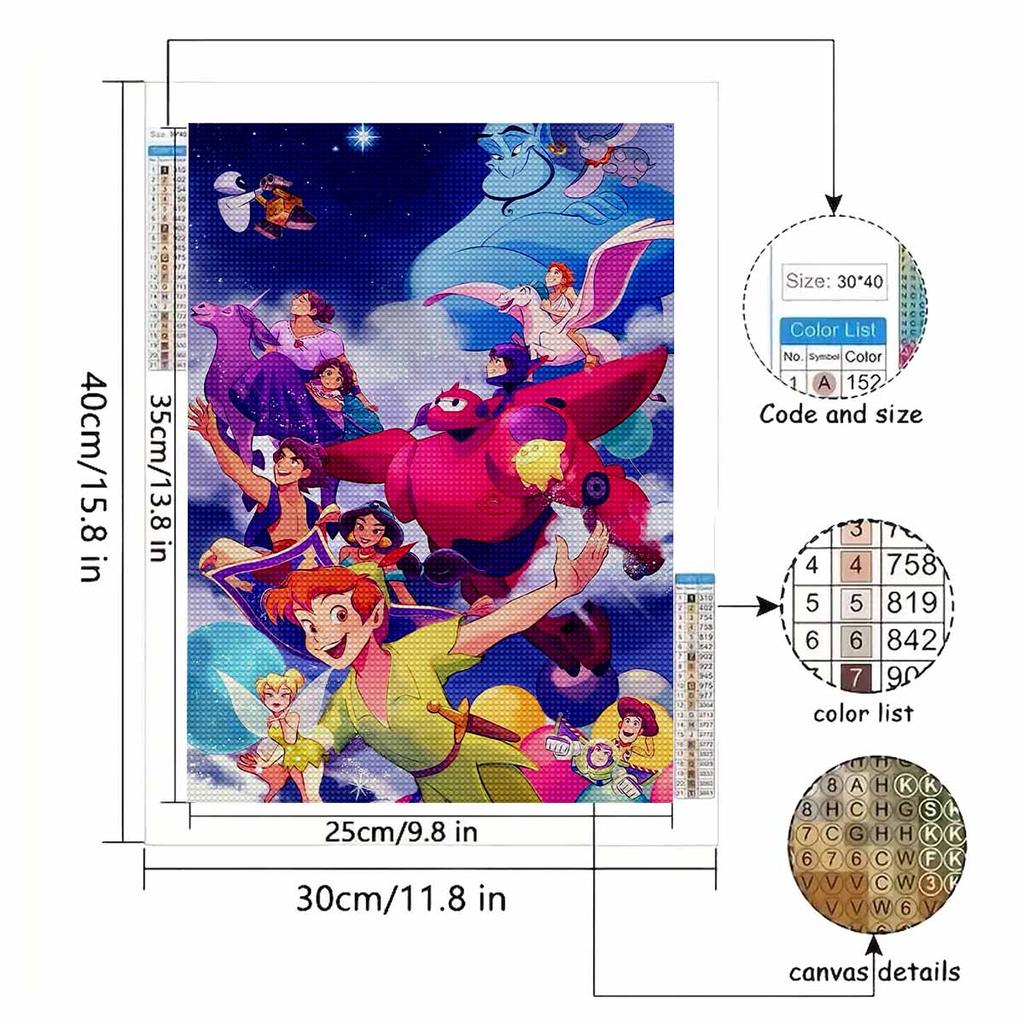 Full Round Diamond Painting The World In The Clouds Art Rhinestone Picture Mosaic DIY 5D Cross Stitch Embroidery Home Decoration