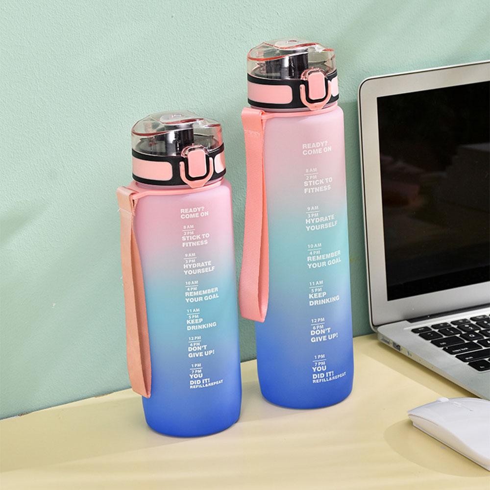 Space Cups With Lanyard Large Oppening Sealing Water Bottle For Travel