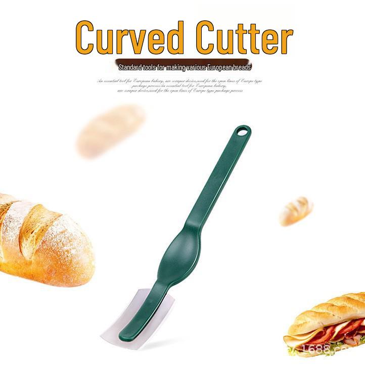 Master of Dough Curved Baguette Scoring Knife for European Bread - Perfect for Slashing, Shaping, and Baking at Home