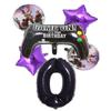 6-Piece Set of Fortnite “Win the Chicken Dinner” Themed Party Decorations: Aluminum Foil Balloons and Birthday Party Decorations