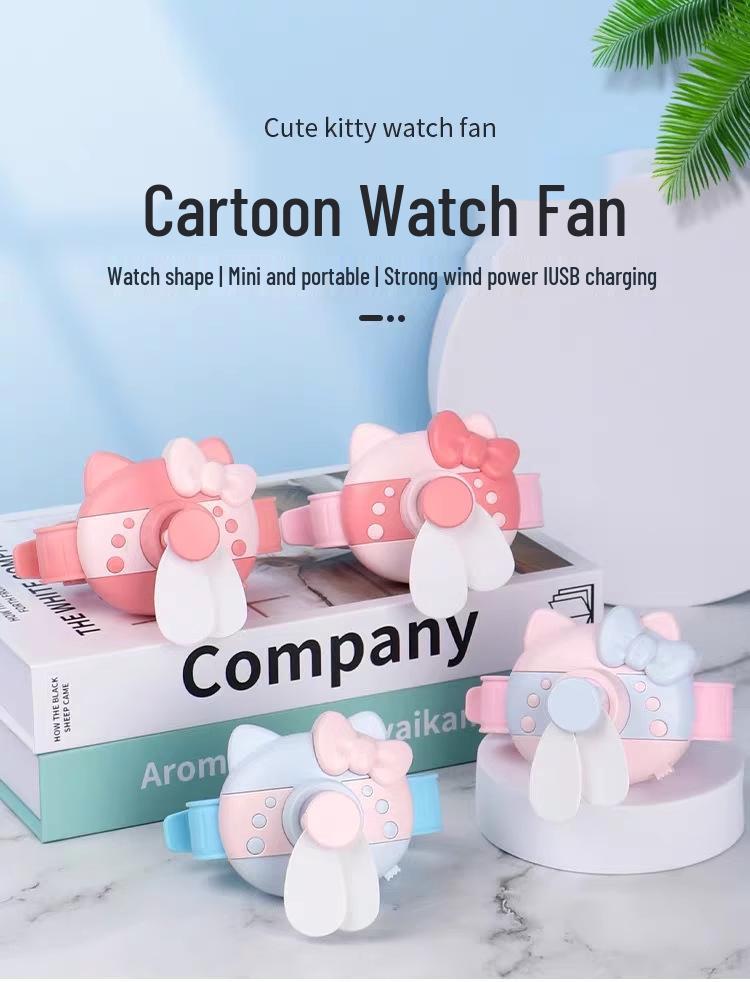 Mini Cartoon Kinder-Handgelenksventilator: Ultra-Leise, Handheld, Tragbare Kühlung für Studenten