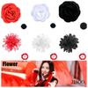 Jisoo Style Handmade Rose Ring Flower For Dance Performance And Parties