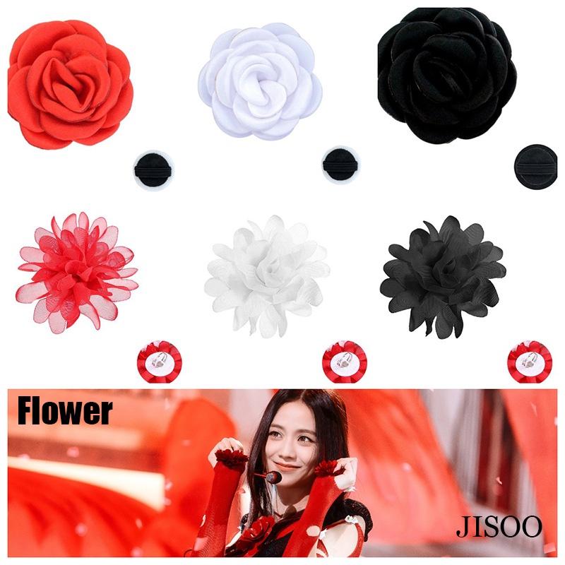 Jisoo Style Handmade Rose Ring Flower For Dance Performance And Parties