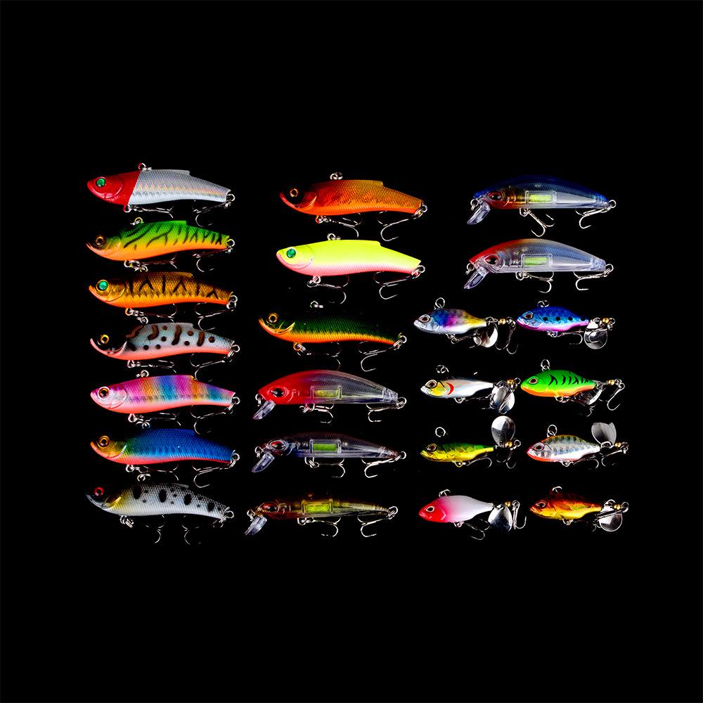 23 Piece Rock and Fat Man Lure Set: Mixed Plastic Hard Baits for Asp & Bass