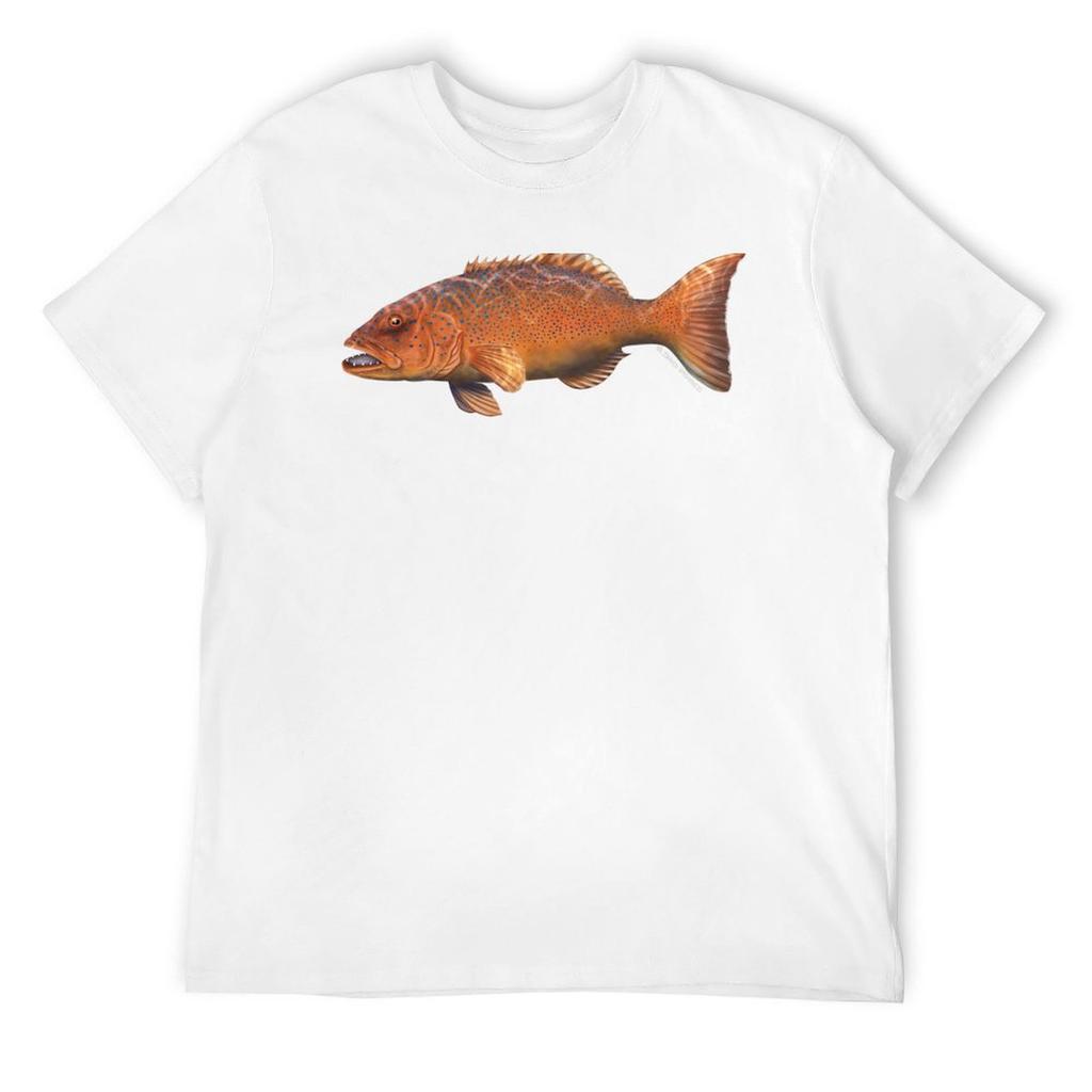 Coral Trout T-Shirt T-shirts Oversize Topping Vintage Tee Shirts for Men