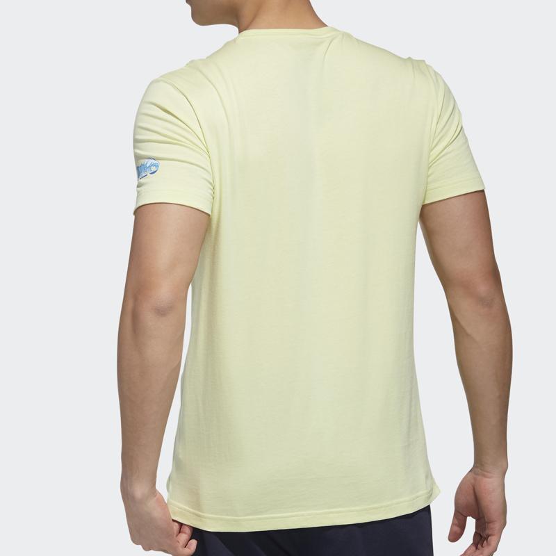 Adidas Neo Sport Straight T-Shirt Men Tops Light-Yellow GJ9975