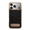 Tang Flower Design Genuine Cowhide Leather Phone Case for iPhone 17 Pro Max 17Air 16 15 14 13 Pro Magnetic Invisible Stand Cover