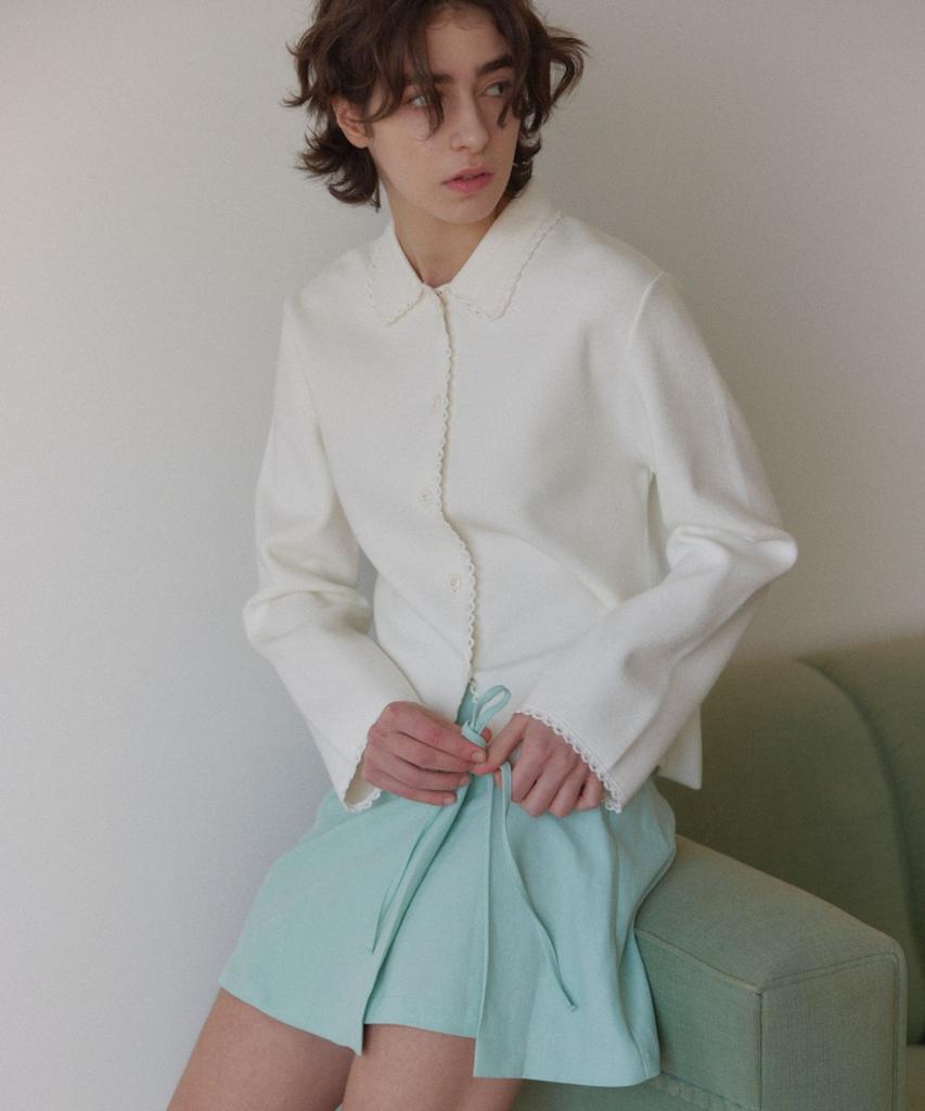 Okuka Linen Skirt Shorts - Mint