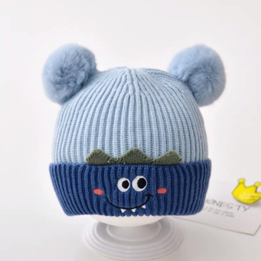 

Windproof Knitted Hat Thicken Ear Protection Cap Fashion Pullover Hat Winter синій