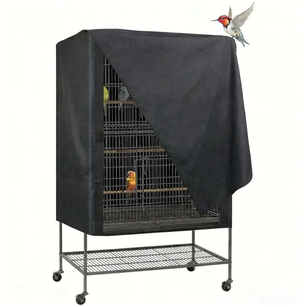 Oxford Cloth Bird Cage Cover - Light-Blocking, Ventilated, Waterproof & Dustproof, Night Pet Bird Cage Protective Cover