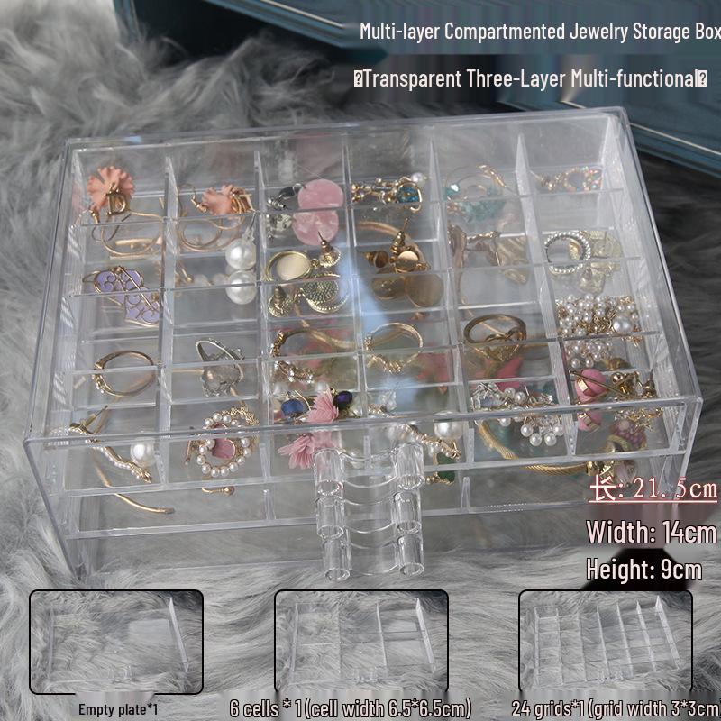 Velvet Jewelry Organizer: Portable Vintage Earring, Ring, and Ear Stud Storage Box Inspired by Internet Celebrity Style.