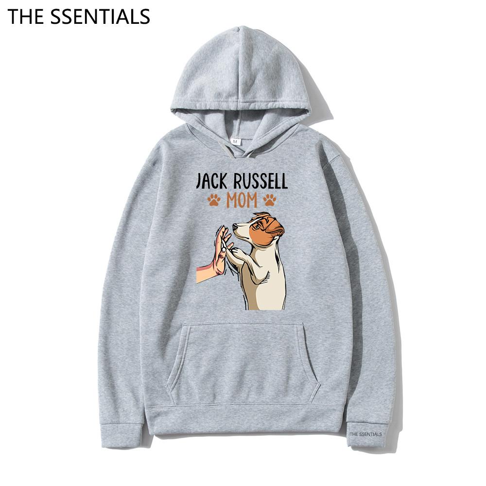 Толстовка с капюшоном для мамы Джек-рассел-терьера для женщин/мужчин Harajuku, толстовки с рисунком Kawaii, унисекс, осень-зима, забавные эстетические толстовки с капюшоном L