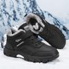 Stiefel Herren Outdoor Herrenschuhe Herren Winterstiefel Wandern Stiefeletten Plüsch warm Herren Arbeit Baumwollschuhe Schuhe große Größe 48
