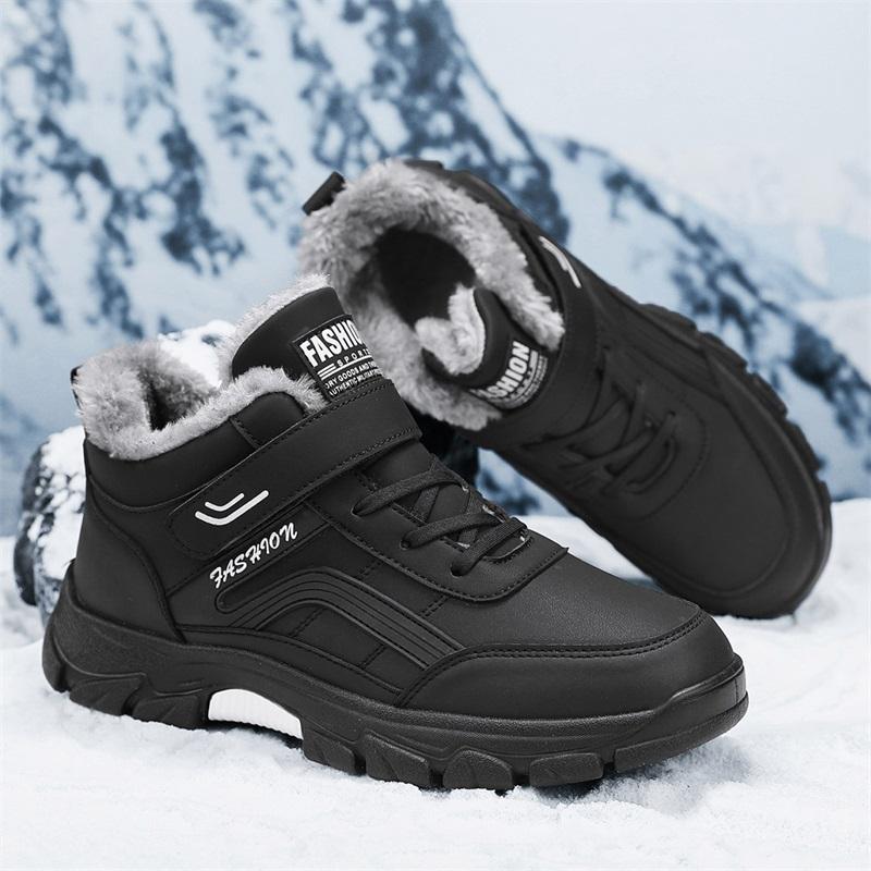 Stiefel Herren Outdoor Herrenschuhe Herren Winterstiefel Wandern Stiefeletten Plüsch warm Herren Arbeit Baumwollschuhe Schuhe große Größe 48