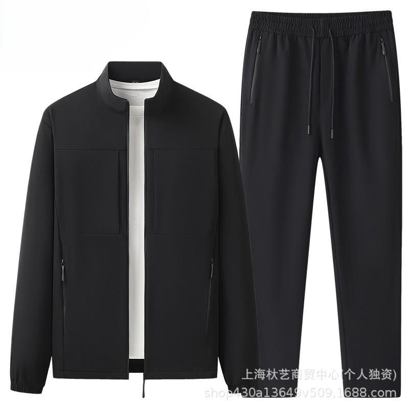Mens Stand Collar Sun Protection Jacket High-Quality Seamless Pocket Breathable Thin Coat Business Casual 35