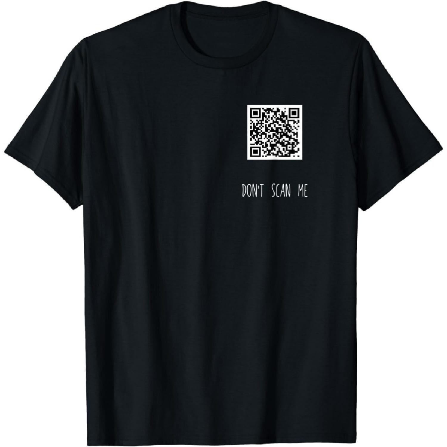 

NEWTRUE Rick Roll Small QR Scan Code Funny Joke T-Shirt XXXXXL чорний