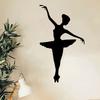 1pc Metal Ballerina Silhouette Wall Art Powder Coated Ballet Decor Gift for Living Room Garden Fence