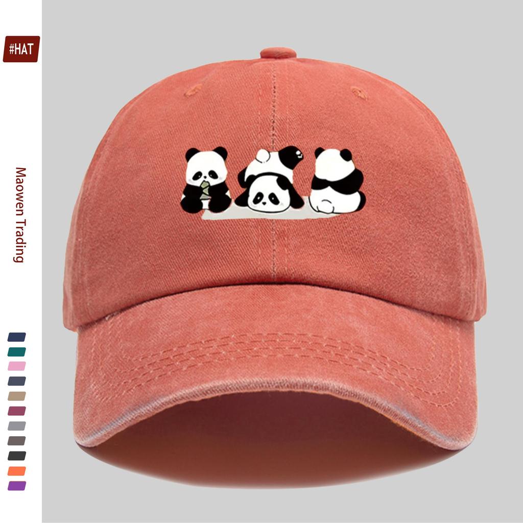 Pc Cartoon Cute Panda Pattern Printed Baseball Cap with Adorable Panda Design Sun Hat Comfortable And Lightweight Adjustable S