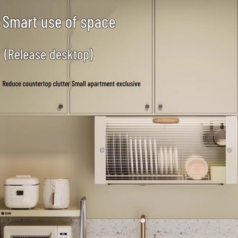 Wall-Mounted Kitchen Dish Cabinet
