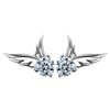 Women's Korean Angel Wings Diamond Earrings - Fashion Accessories