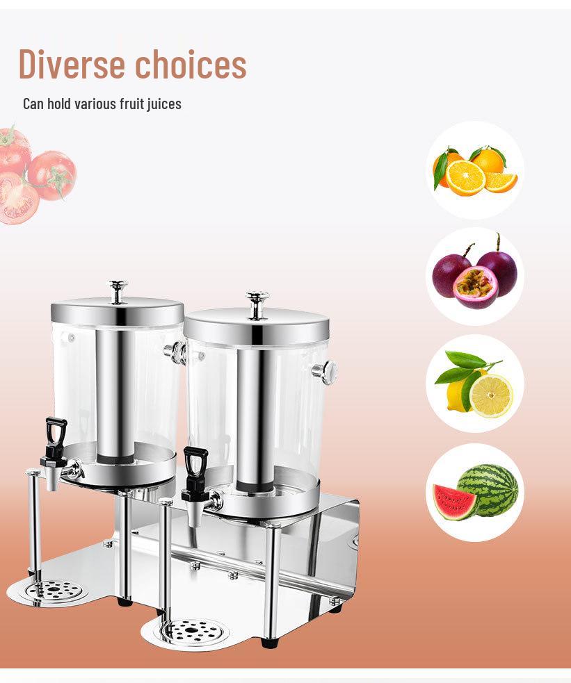 Stainless Steel Dual-Use Juice Dispenser with Faucet - Large Capacity for Hot & Cold Beverages