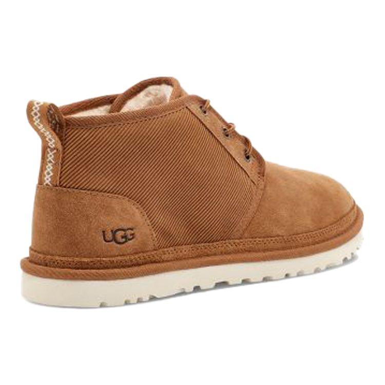UGG Neumel Corduroy Flat Short Boots Men Boots Brown 1114196-CHE