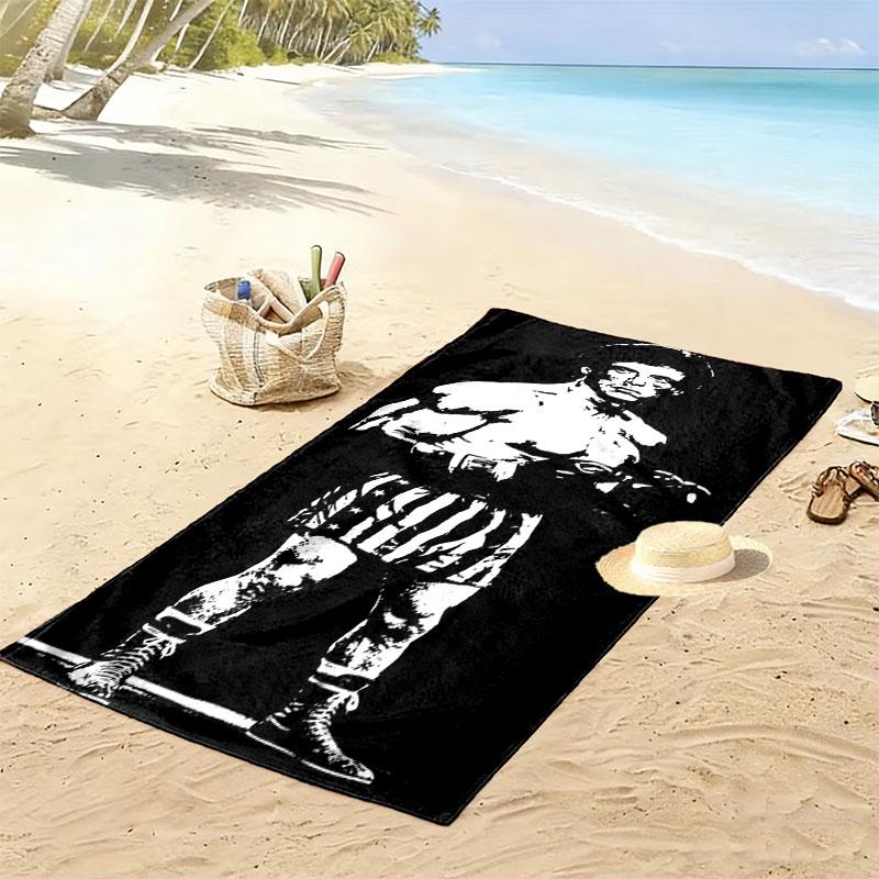 Boxer Patriotic Shorts Print Beach Towel Large Soft Quick Dry Towel For Beach Camping Swimming