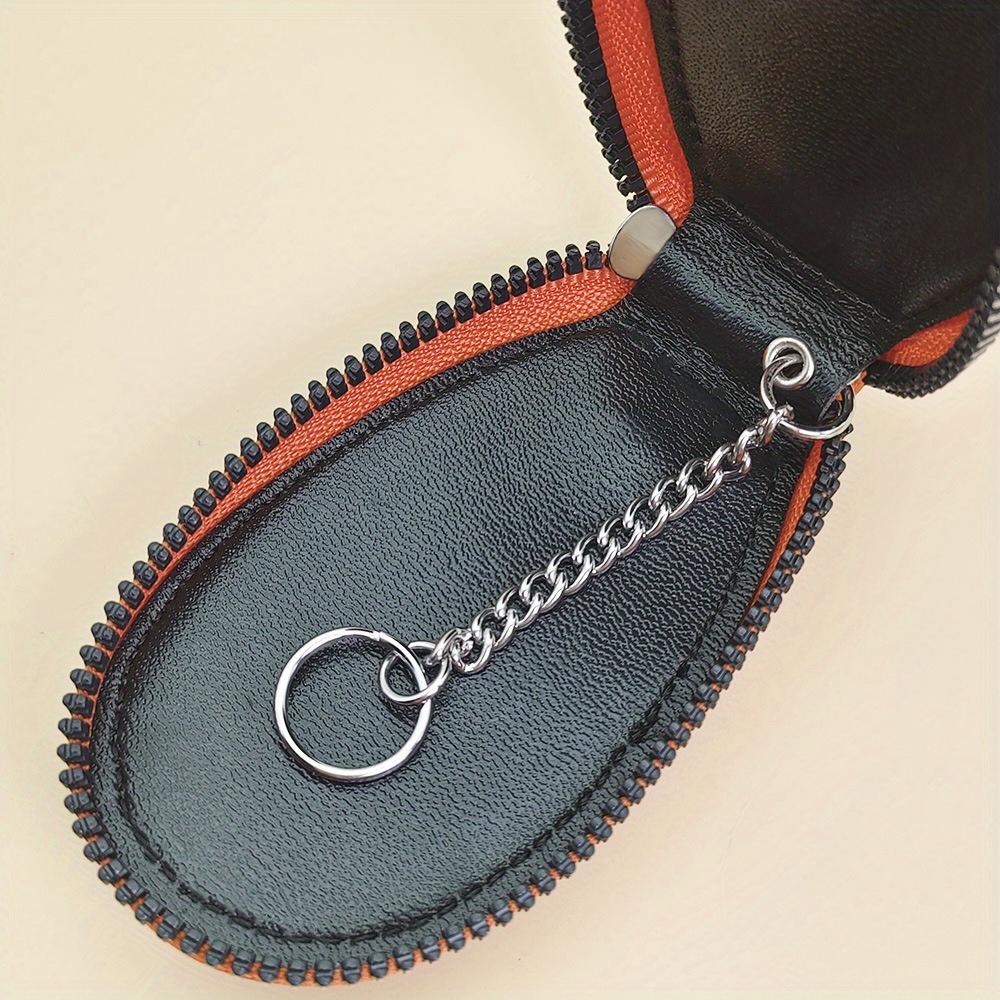 Men PU Leather Key Bag Multifunctional Portable Key Storage Bag Women Lamb Pattern Key Pouch Keychain Organizer Wallet Pocket