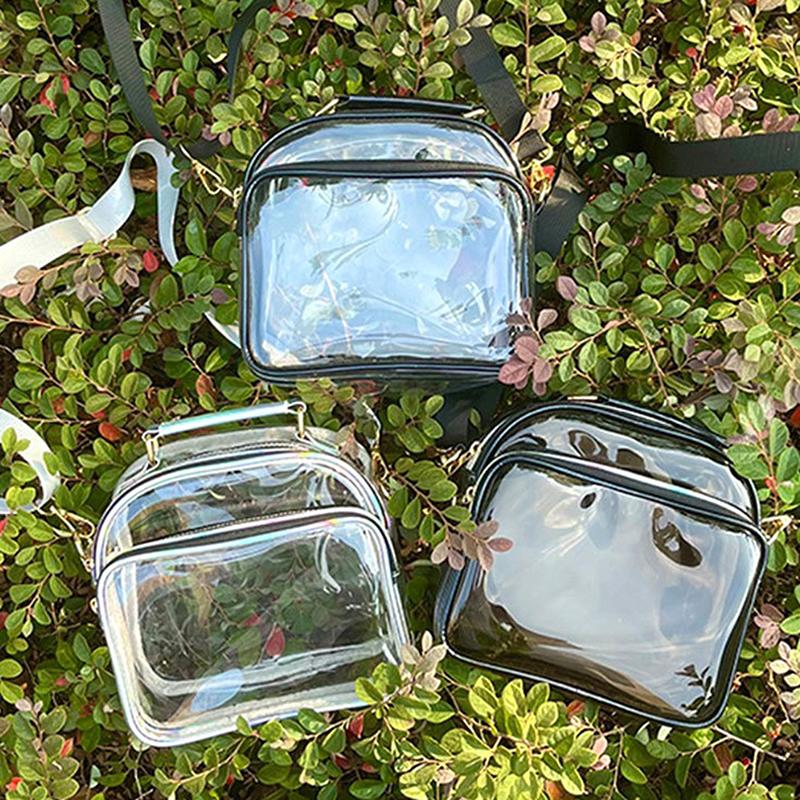 Transparent Pvc Ladies Small Handbags Women Clear Bag Waterproof Casual Simple Crossbody Shoulder Bags